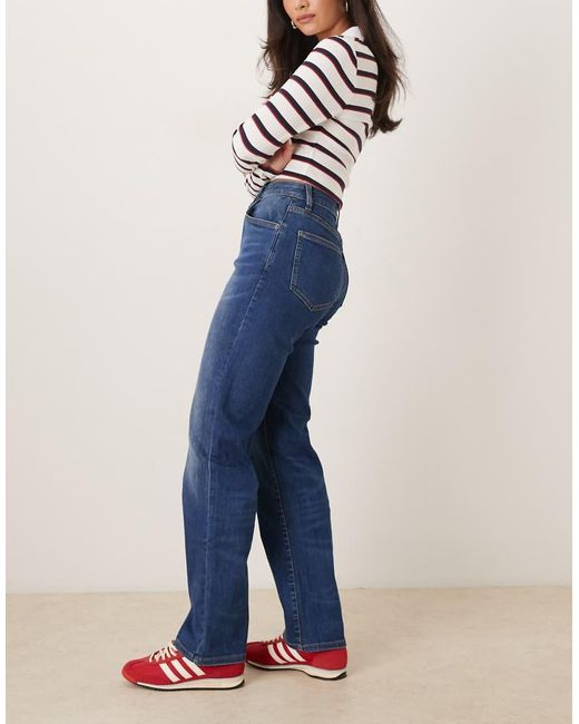 Cotton On Blue Curvy Stretch Straight Jean