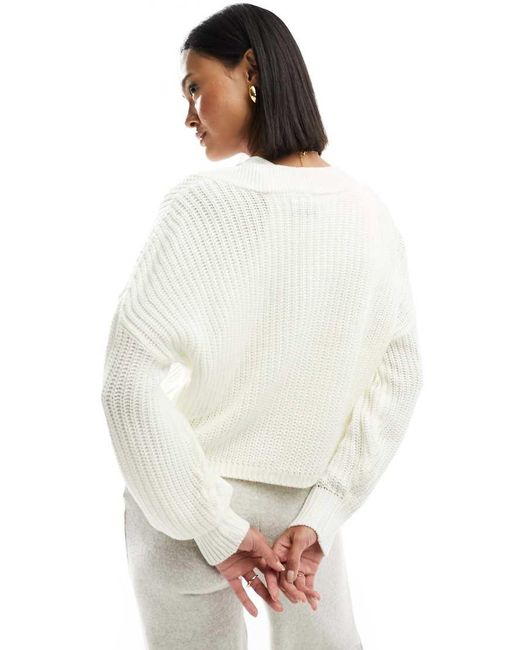 ONLY White Knitted Cardigan