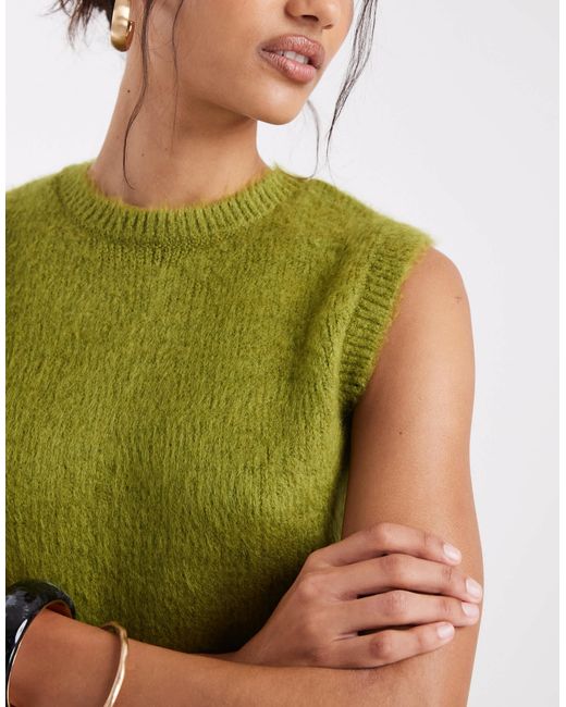 ASOS Green – kastiges strick-tanktop