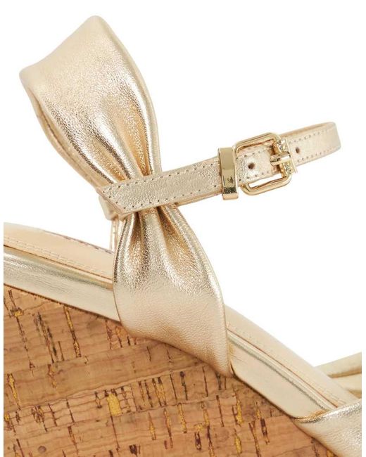 Dune Natural Kander Wedged Sandal