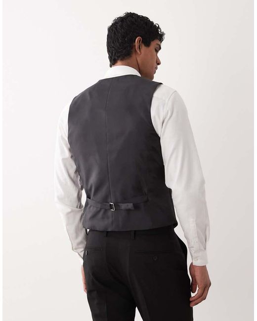 ASOS Black Slim Suit Waistcoat for men