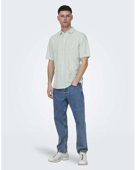Camicia di Only & Sons in Green da Uomo