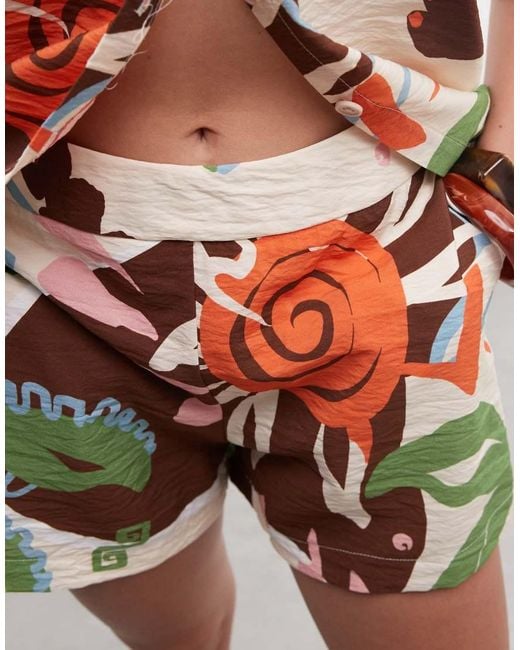 ASOS White Shorts Co-ord