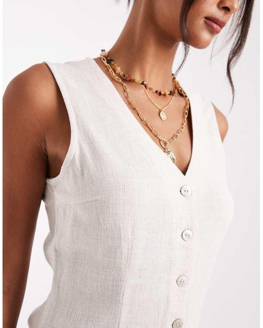 Vestito Corto Senza Maniche di ONLY in White
