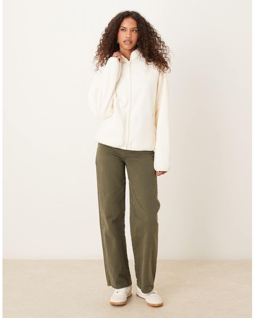 ASOS Natural Zip Through Fleece