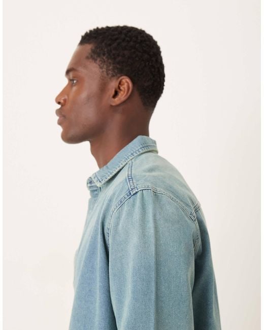 ASOS Blue Long Sleeved Shirt for men