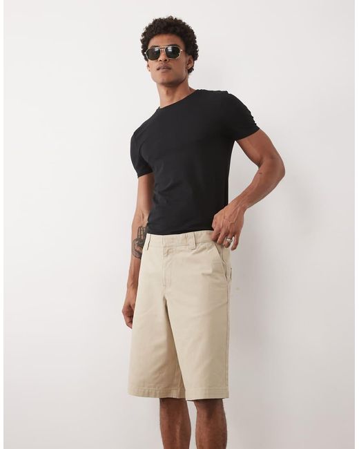 Threadbare Baggy Short in het Natural voor heren