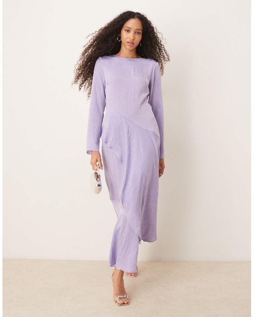 ASOS Purple – gestuftes maxikleid