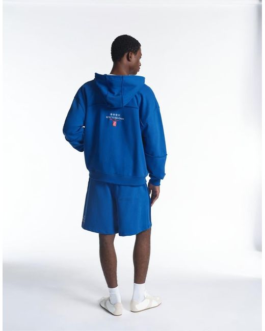 Pull&Bear Blue Yacht Club Bermuda Sweat Shorts for men