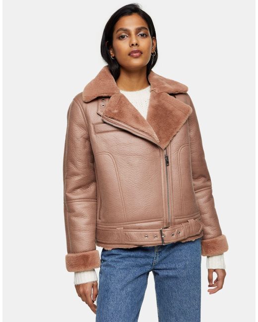 topshop sherpa jacket