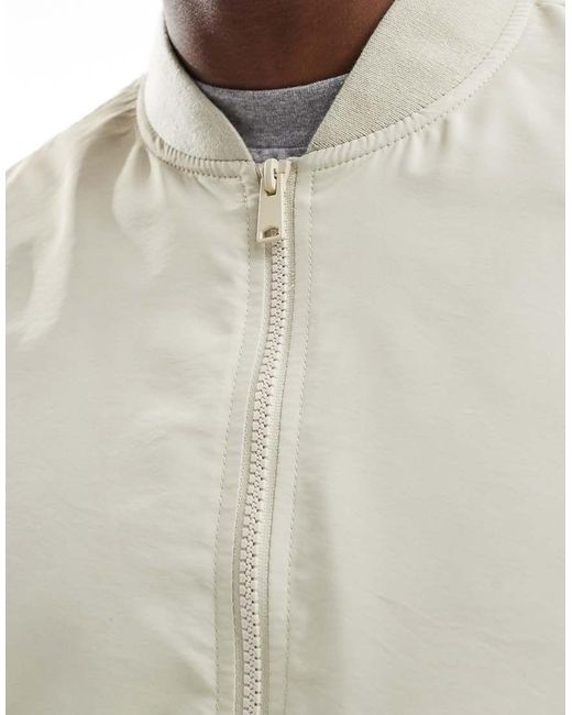 ASOS Gray Lightweight Bomber Jacket for men