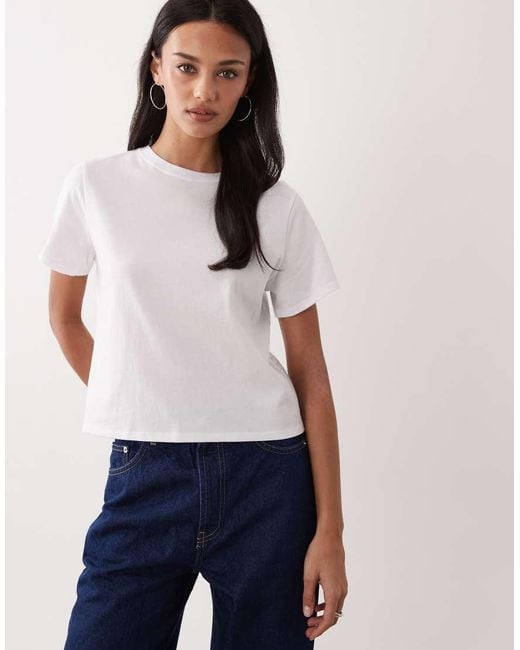 Abercrombie & Fitch White Skimming Tee