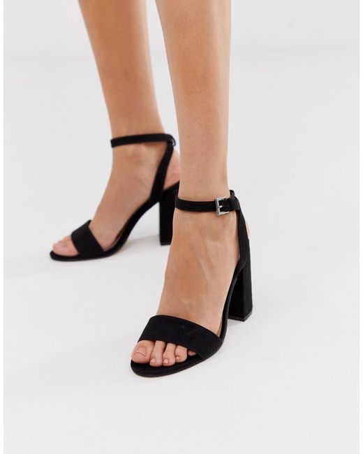 london rebel barely there block heel sandal