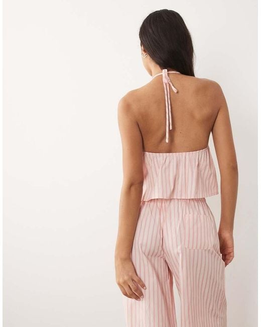 Missy Empire Pink Cotton Blend Peplum Hem Cami Top