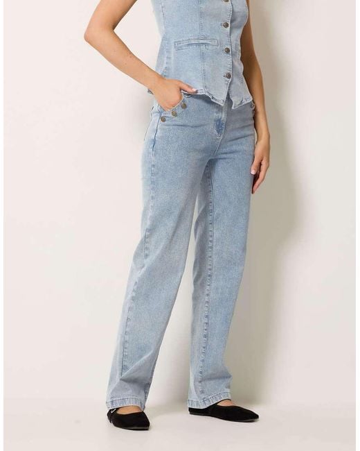 Long Tall Sally Blue Straight Leg Jeans