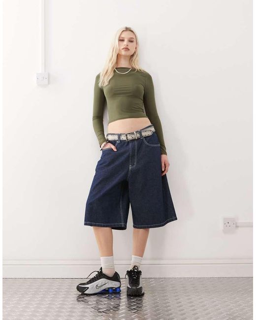 Top A Maniche Lunghe Con Scollo A Barchetta di Collusion in Brown