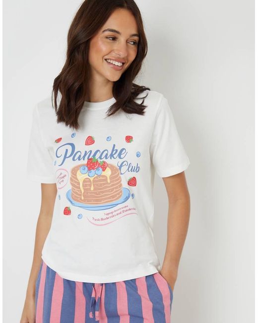 Threadbare Purple Graphic Print Short Sleeve Pyjamas