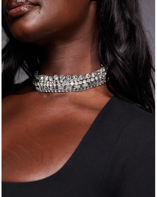Asos design curve - collier ras ASOS en coloris Metallic
