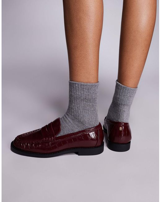 River Island Purple Ruched Loafers