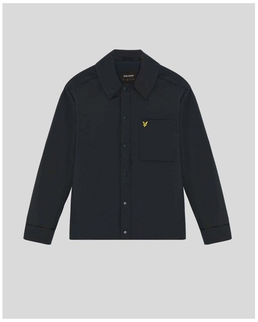 Lyle & Scott Blue Ls Woven Shirts Lightweight Wadded Overshirt for men