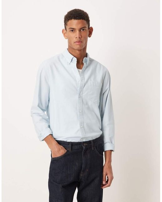 ASOS White Regular Oxford Shirt for men