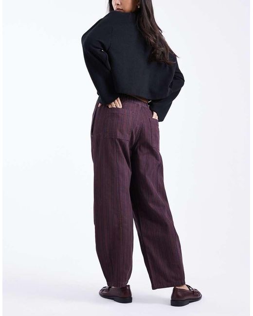 ASOS Laundered Pull On Barrel Trousers