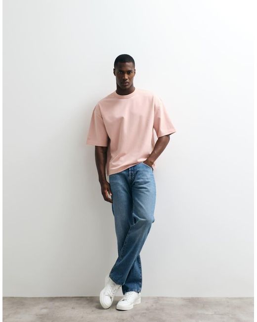 ASOS Pink Breathemax Heavyweight Boxy Oversized T-Shirt for men