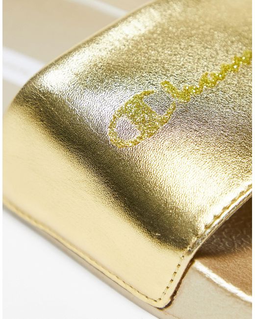 Champion Queens Unisex Sliders in Metallic Lyst UK
