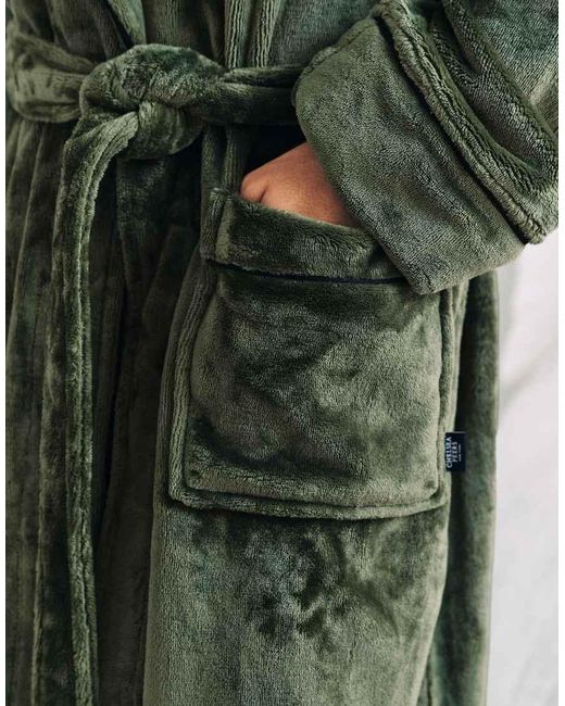 Chelsea Peers Green Fleece Dressing Gown for men