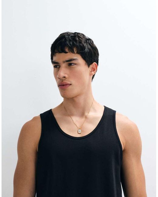 ASOS Black Essentials Regular Fit Tank for men