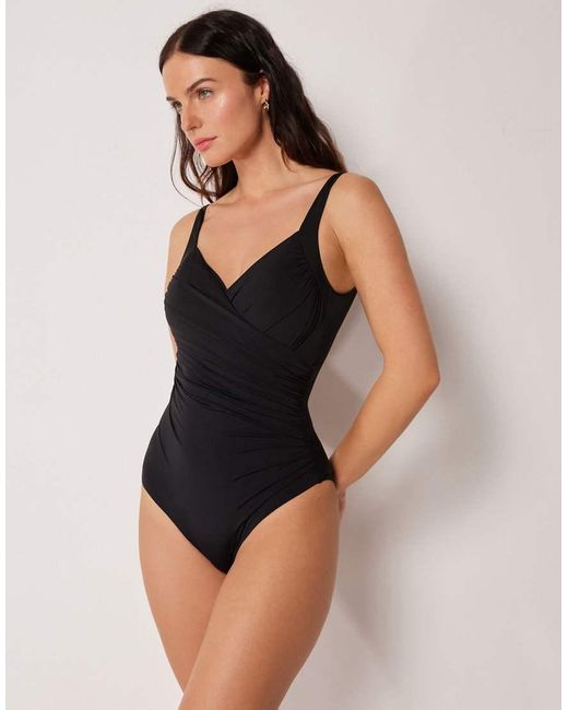 Calzedonia Black Swimsuit Elegant Draping