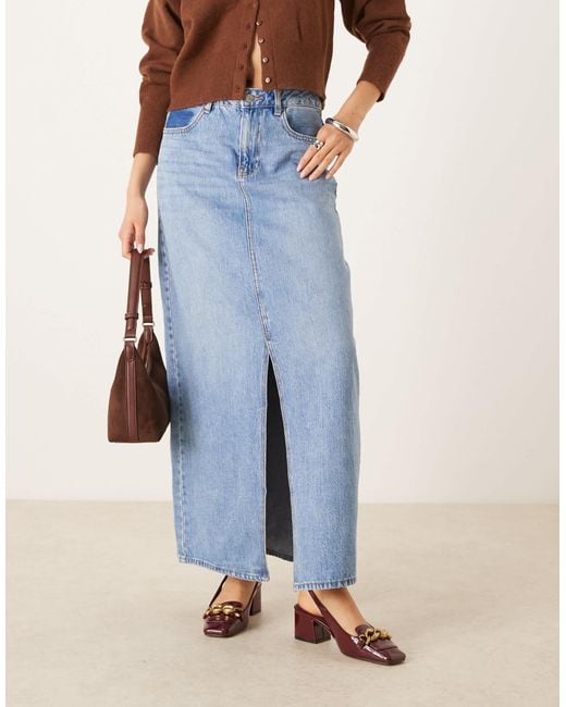 ASOS Blue Spencer Slingback Loafer Mid Block Heel Shoes