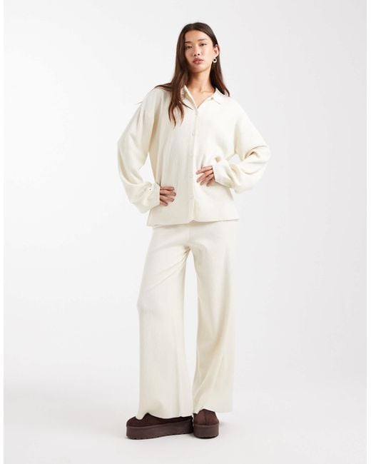 ASOS White – superweiche lounge-strickjacke