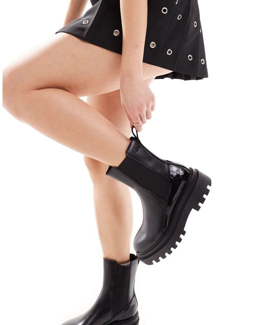 Calvin Klein Black Chunky Chelsea Boots