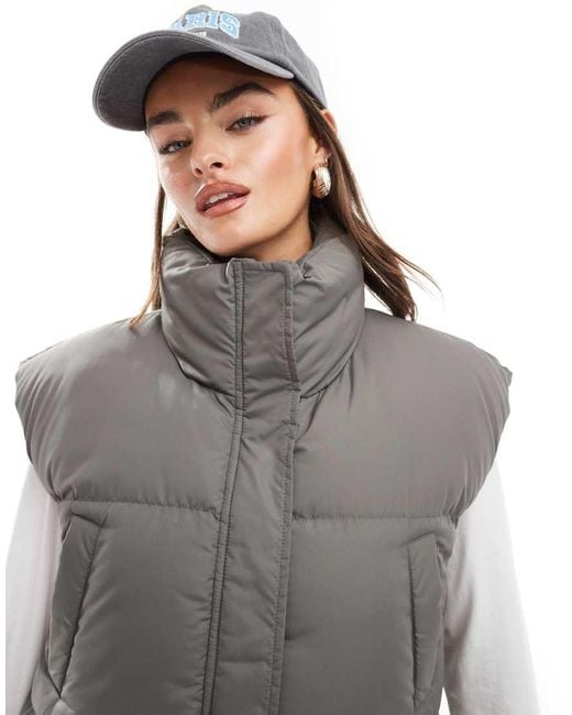 Brave Soul Gray Padded Gilet Vest