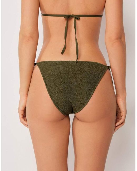 Calzedonia Natural Tie Bikini Bottoms Crinkle Waves