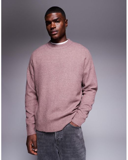 Pull ras ASOS pour homme en coloris Purple