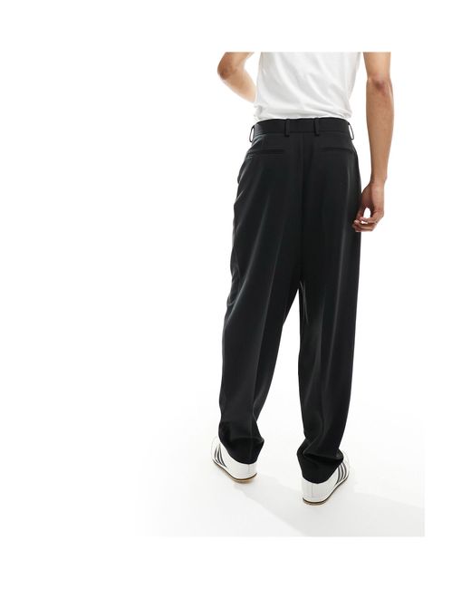 Pantalon bouffant habillé ASOS pour homme en coloris Black
