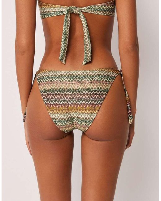 Calzedonia Brown Bow Bikini Bottoms Elegant