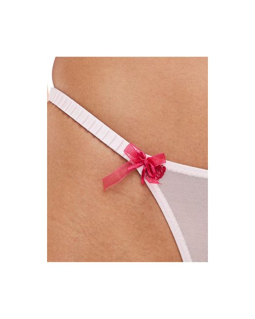 Cotton On White Cotton On Thong With Frill Detail