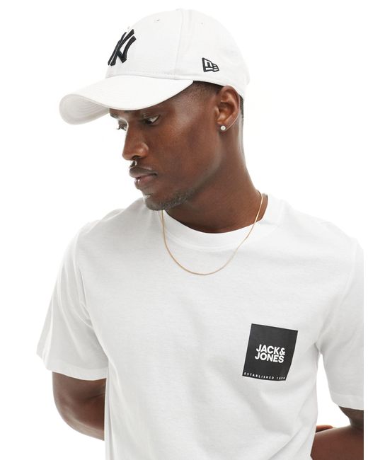 T-shirt à logo Jack & Jones pour homme en coloris White