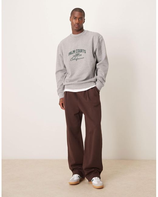ASOS – oversize-sweatshirt in Gray für Herren
