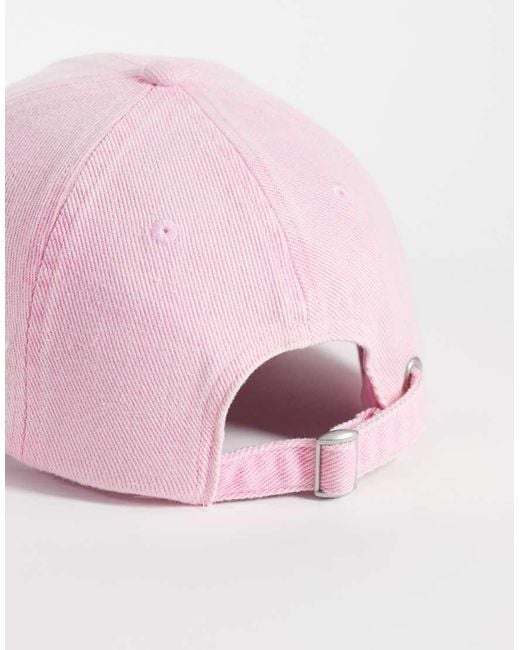 Weekday Pink Cap With Distressed Details