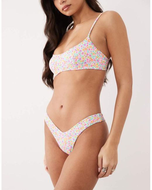 Kulani Kinis Pink Field Trip Y Thong Bikini Bottom