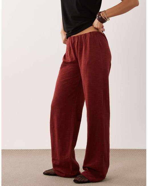 ASOS Red Wide Leg Co-ord Trouser