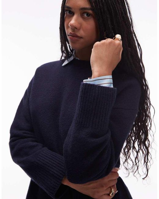 & Other Stories Blue Crew Neck Jumper