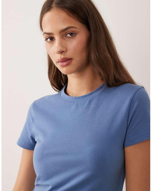 Abercrombie & Fitch Blue Seamless Short Sleeve Baby Tee