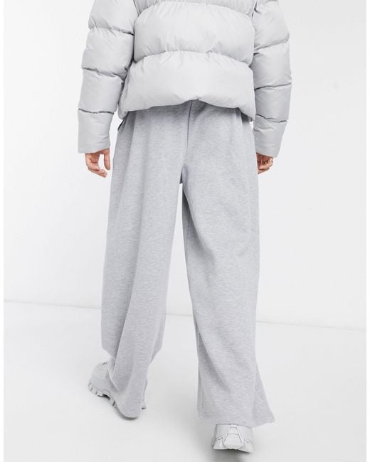 ASOS Oversized Wide Leg joggers in Grey 