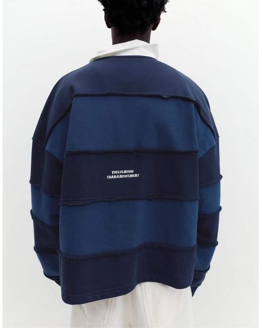 Pull&Bear Blue Stwd Striped Polo Shirt for men