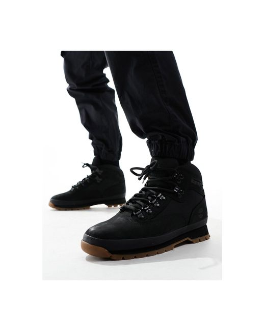 Timberland Black Euro Hiker Boots for men